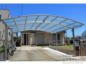 のフェンス・柵 イーネットフェンス2F型 自由柱タイプ 施工例