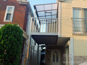 のバルコニー・ベランダ屋根 スピーネ F型 ビューステージFスタイル屋根タイプ 単体 積雪〜20cm対応 施工例