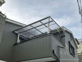 のバルコニー・ベランダ屋根 ヴェクターテラス F型 屋根タイプ 単体 積雪〜20cm対応 施工例