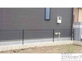 のフェンス・柵 ハイグリッドフェンスUF8型 フリーポールタイプ 施工例