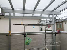 のバルコニー・ベランダ屋根 パワーアルファ RB型 屋根タイプ 単体 積雪〜30cm対応 施工例