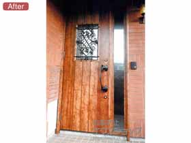 の玄関ドア リシェントII 断熱K4仕様 片袖仕様(ランマ無)L C41型 施工例