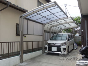 のサイクルポート・駐輪場 ネスカRミニ (ラウンドスタイル) 積雪〜20cm対応 施工例