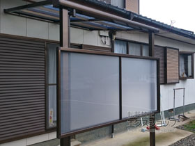 のテラス屋根 スピーネ F型 テラスタイプ 単体 積雪〜20cm対応 施工例