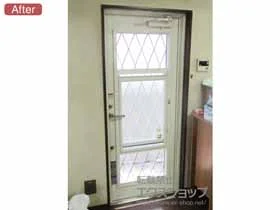 LIXIL リクシル(トステム)の玄関ドア ) リシェント勝手口ドア PG仕様 (ランマ無)L C型 施工例