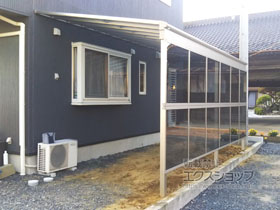 のテラス屋根 ヴェクターテラス F型 テラスタイプ 単体 積雪〜20cm対応 施工例