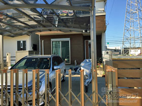 のカーポート ネスカR (ラウンドスタイル) ワイド 積雪〜20cm対応 施工例