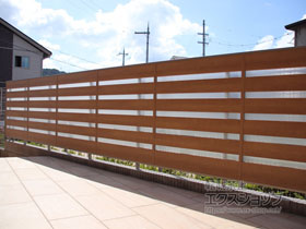 のフェンス・柵 ジオーナフェンスYP型 フリーポールタイプ 施工例