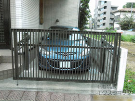 のカーゲート 【特注】オーバードアS2型 手動式 施工例