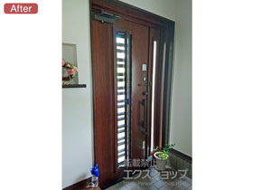 の玄関ドア リシェントII 断熱K4仕様 親子仕様(ランマ無)R E90型※タッチキー(リモコンタイプ)仕様 施工例