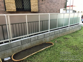 のフェンス・柵 ライシスフェンスP型  フリーポールタイプ 施工例