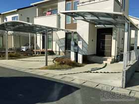 のカーポート プレシオスポート ワイド 積雪〜20cm対応 施工例