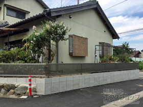 のフェンス・柵 ライシスフェンス 2型 細たて桟 フリーポールタイプ 施工例