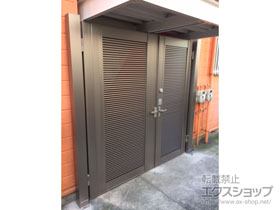 の門扉 エルネクス門扉 M-YK型 両開き親子 柱使用 施工例