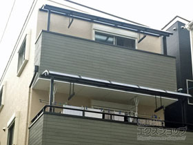 のバルコニー・ベランダ屋根 スピーネ R型 屋根タイプ 単体 積雪〜20cm対応 ※2階設置分 施工例