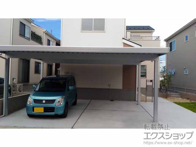 のカーポート テリオスポートIII 1500 2台用 角柱4本柱 積雪〜50cm対応 施工例