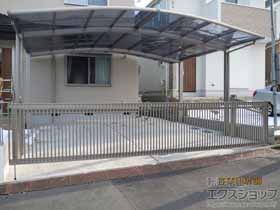 のカーポート ネスカR (ラウンドスタイル) ワイド 積雪〜20cm対応 施工例