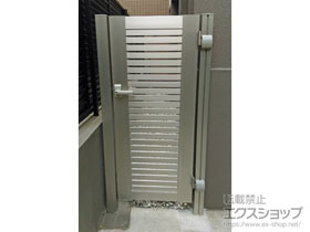 シンプレオ門扉3型 横太格子 片開きの施工例一覧 | 門扉ならエクスショップ