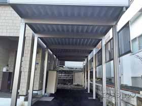 のカーポート テリオスポートIII 4500 縦連棟 角柱12本仕様 積雪〜150cm対応 施工例