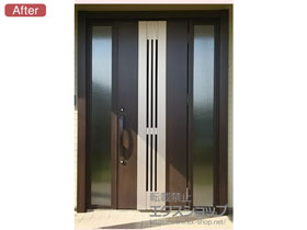 の玄関ドア リシェントII 断熱K4仕様 両袖仕様(ランマ無)R F86型 施工例