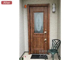 の玄関ドア リシェント玄関ドア3 断熱K4仕様 手動 片開き仕様(ランマ無)L C15型 施工例