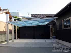 のカーポート ダブルフェース 側面支持タイプ 積雪〜20cm対応 施工例