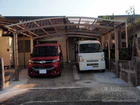 のカーポート ネスカR (ラウンドスタイル) ワイド 延長 積雪〜20cm対応 施工例