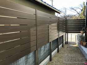 のフェンス・柵 アーバンフェンス 8段横張り 隙間10mm 施工例