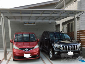 のカーポート エフルージュ ツイン 積雪〜20cm対応 施工例