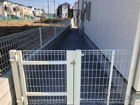 の門扉 ハイグリッド門扉NF8型 片開き　柱使用 施工例