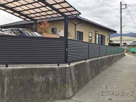 のフェンス・柵 ミエーネフェンス 目隠しルーバータイプ 自由柱施工 施工例