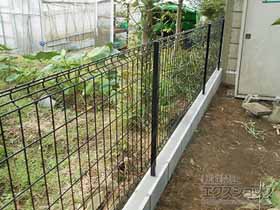 のフェンス・柵 ハイグリッドフェンスUF8型 フリーポールタイプ 施工例