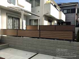 のフェンス・柵 モクアルフェンス 目隠しタイプ 自由柱施工 施工例