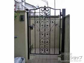 の門扉 ブルーム門扉 6型 片開き 柱仕様 施工例