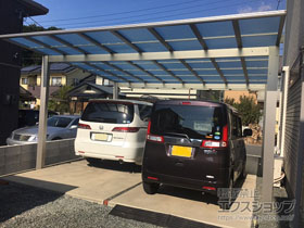 のカーポート エフルージュ ツイン 積雪〜20cm対応 施工例