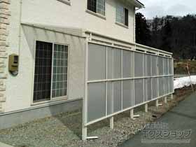 のテラス屋根 スピーネ F型 1500 テラスタイプ 3連棟 積雪〜50cm対応 施工例