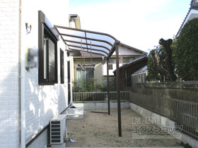 のテラス屋根 プレシオステラス R型 テラスタイプ 単体 積雪〜20cm対応 施工例