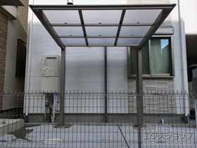 のフェンス・柵 メッシュフェンス G10-R 自由柱 施工例