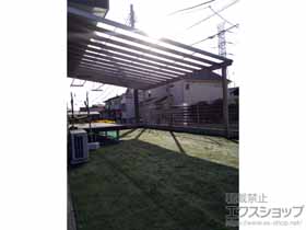 のテラス屋根 レボリューA F型 テラスタイプ 連棟 積雪〜20cm対応 施工例