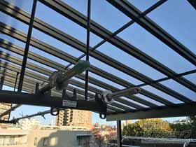 のテラス屋根 パワーアルファ F型 テラスタイプ 単体 積雪〜30cm対応 施工例