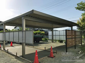 のカーポート テリオスポートIII 1500 3台用 角柱4本柱 積雪〜50cm対応 施工例