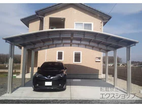 YKKAPのカーポート レイナツインポートグラン50 積雪50cm対応 施工例