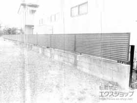 のフェンス・柵 ミエーネフェンス 目隠しルーバータイプ 自由柱 施工例