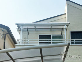 のバルコニー・ベランダ屋根 ヴェクターテラス R型 屋根タイプ 単体 積雪〜20cm対応 施工例