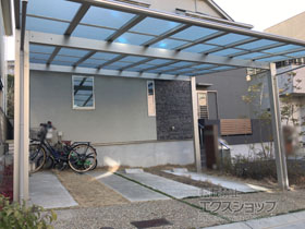 のカーポート エフルージュ ツイン 積雪〜20cm対応 施工例