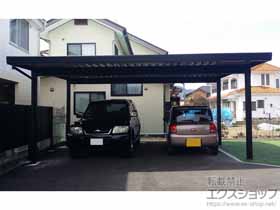 のカーポート テリオスポートIII 1500 2台用 角柱4本仕様 積雪〜50cm対応 施工例