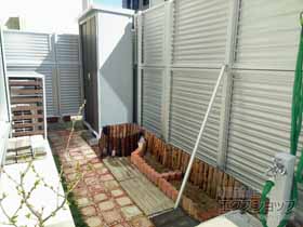 のフェンス・柵 ミエーネフェンス 目隠しルーバータイプ ※柱別途 施工例