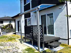 のテラス屋根 ヴェクターテラス R型 テラスタイプ 単体 積雪〜20cm対応 施工例