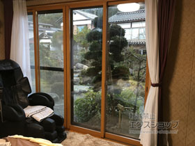 の二重窓（内窓） インプラス ダストバリア仕様 引違い窓 4枚建 アルミレール枠仕様 施工例