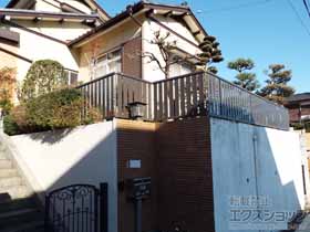 のフェンス・柵 ハイミレーヌR4型フェンス フリーポールタイプ 施工例